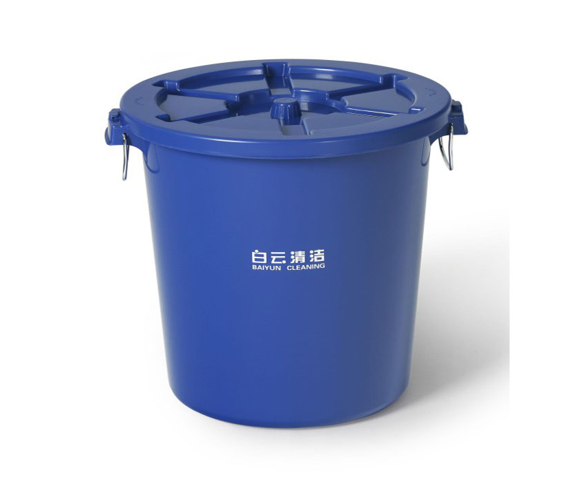 藍色圓形垃圾桶